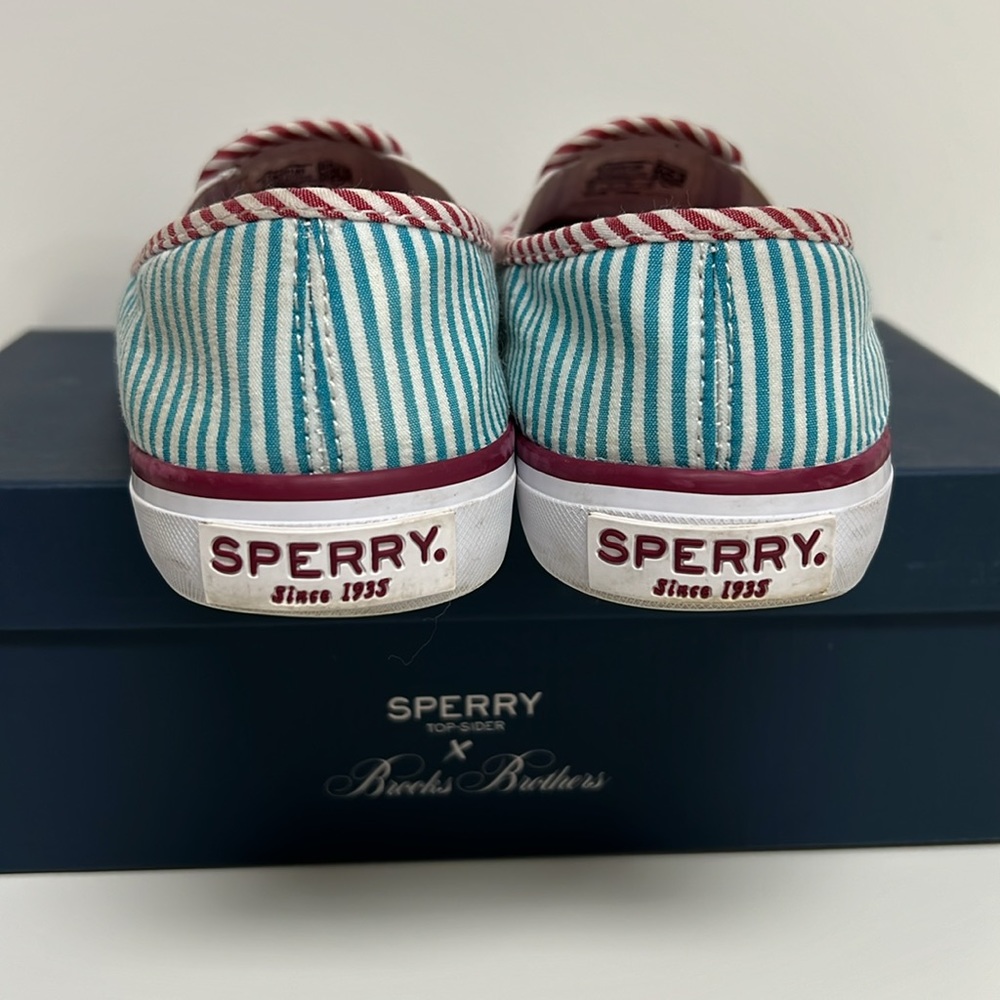 ✨SPERRY x BROOKS BROTHERS ✨ "Seersucker" Slip On - Picture 12 of 15